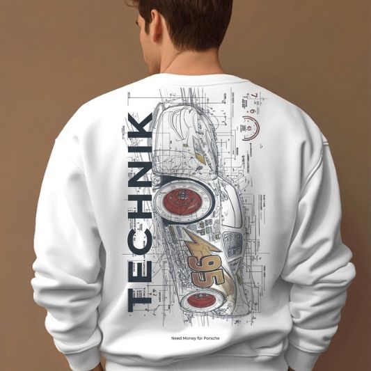 classic oversized streetwear sweatshirt with Need Money logo design on fron