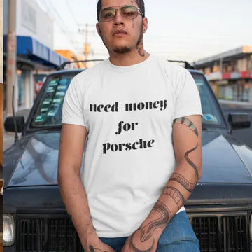 Need Money Classic Power Text bold streetwear graphic tee for men