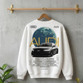 Need Money Classic White Audi inspired Dynamic Power Sweatshirt white color minimal modern outfit