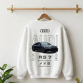 Need Money Classic White Audi inspired Elite Motion Sweatshirt white color modern casual wear