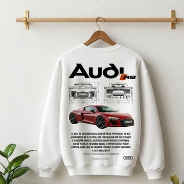 Need Money Classic White Audi inspired Quattro Sweatshirt white color clean modern fashion