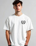 Need Money urban white signature oversized tee