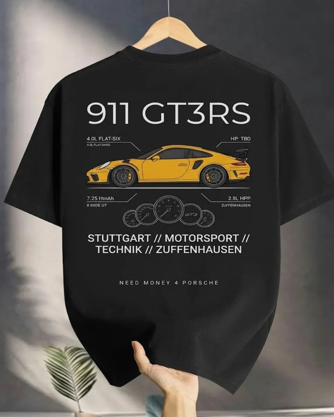 Need Money essential black oversized t-shirt for men