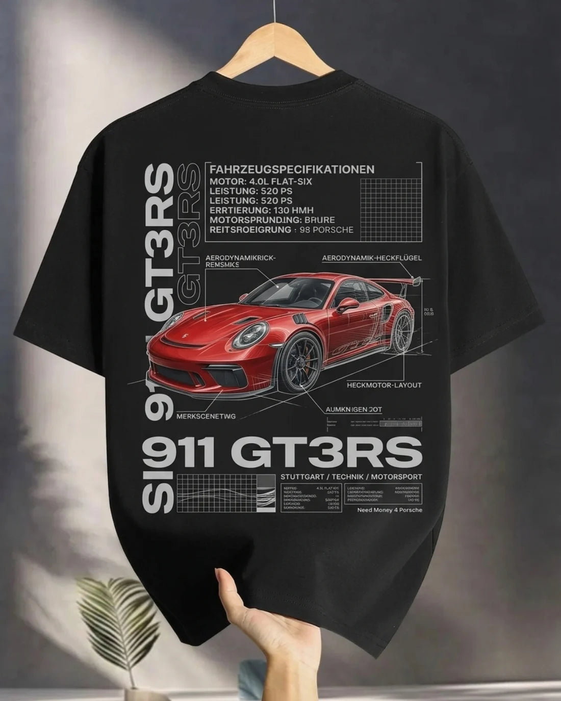 Need Money everyday streetwear oversized t-shirt for men