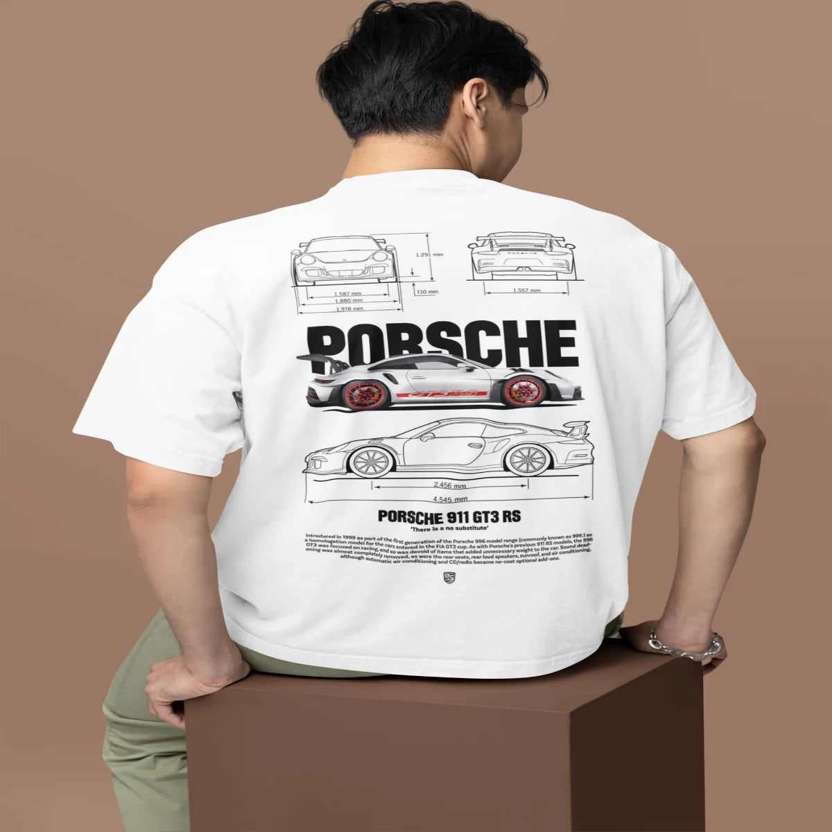 Need Money For Porsche Automotive Logo T-Shirt back view