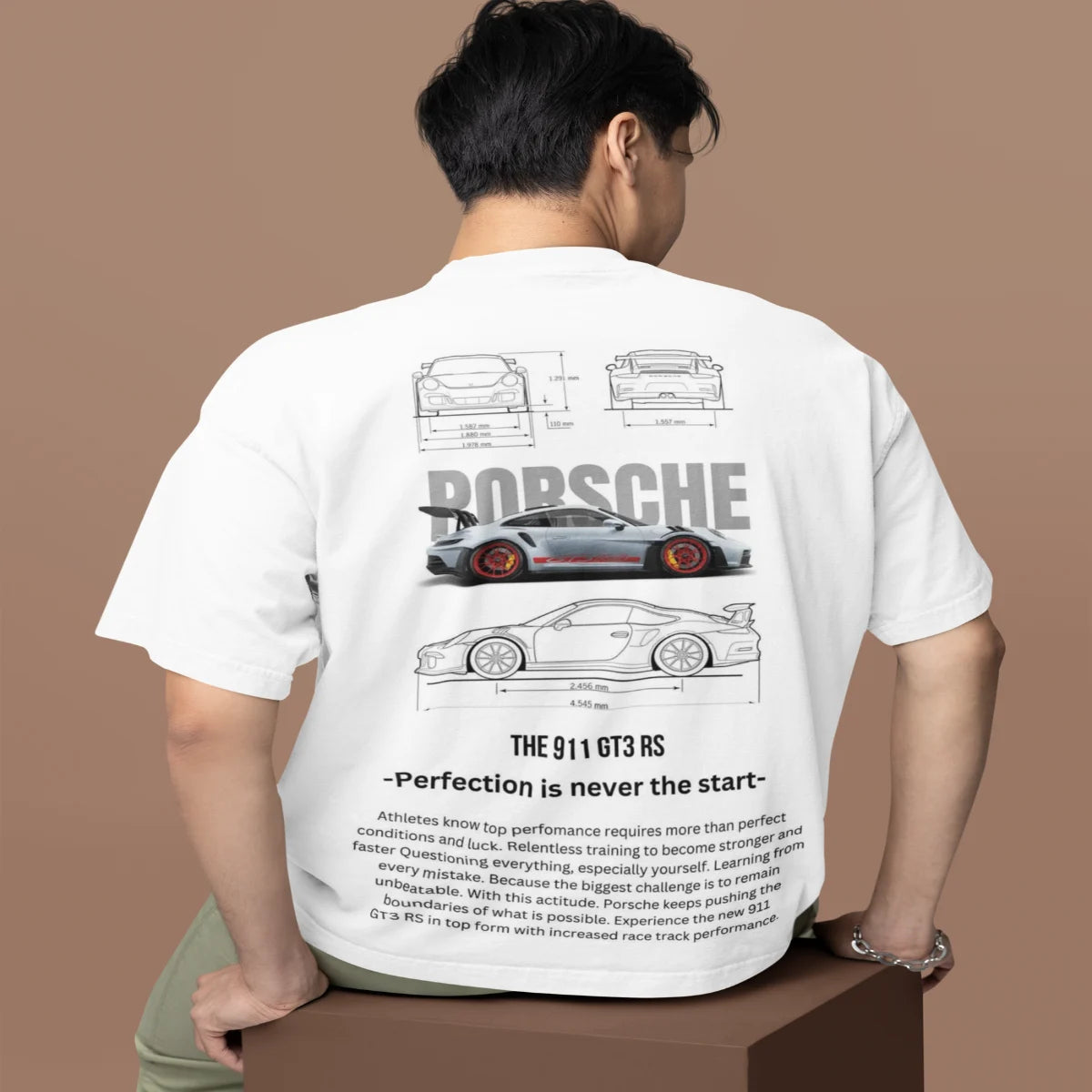 Need Money For Porsche Automotive Minimal Tee back view
