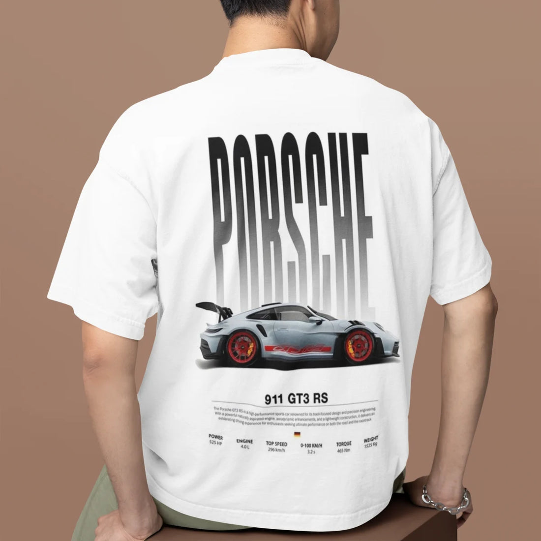 Need Money For Porsche Automotive Hustle Oversized T-Shirt front view