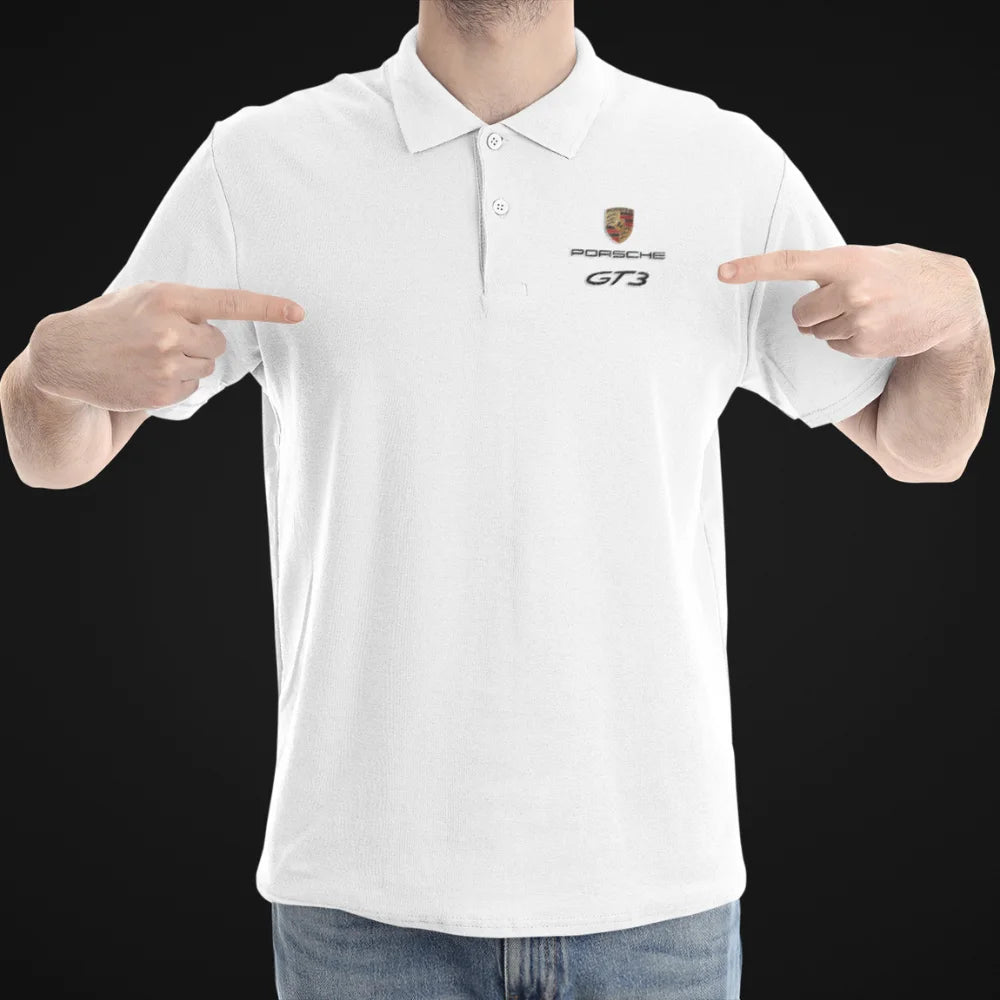 Luxury Porsche Core graphic polo tee