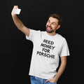 Trendy Porsche Classic Front Logo Bradpitt casual t-shirt