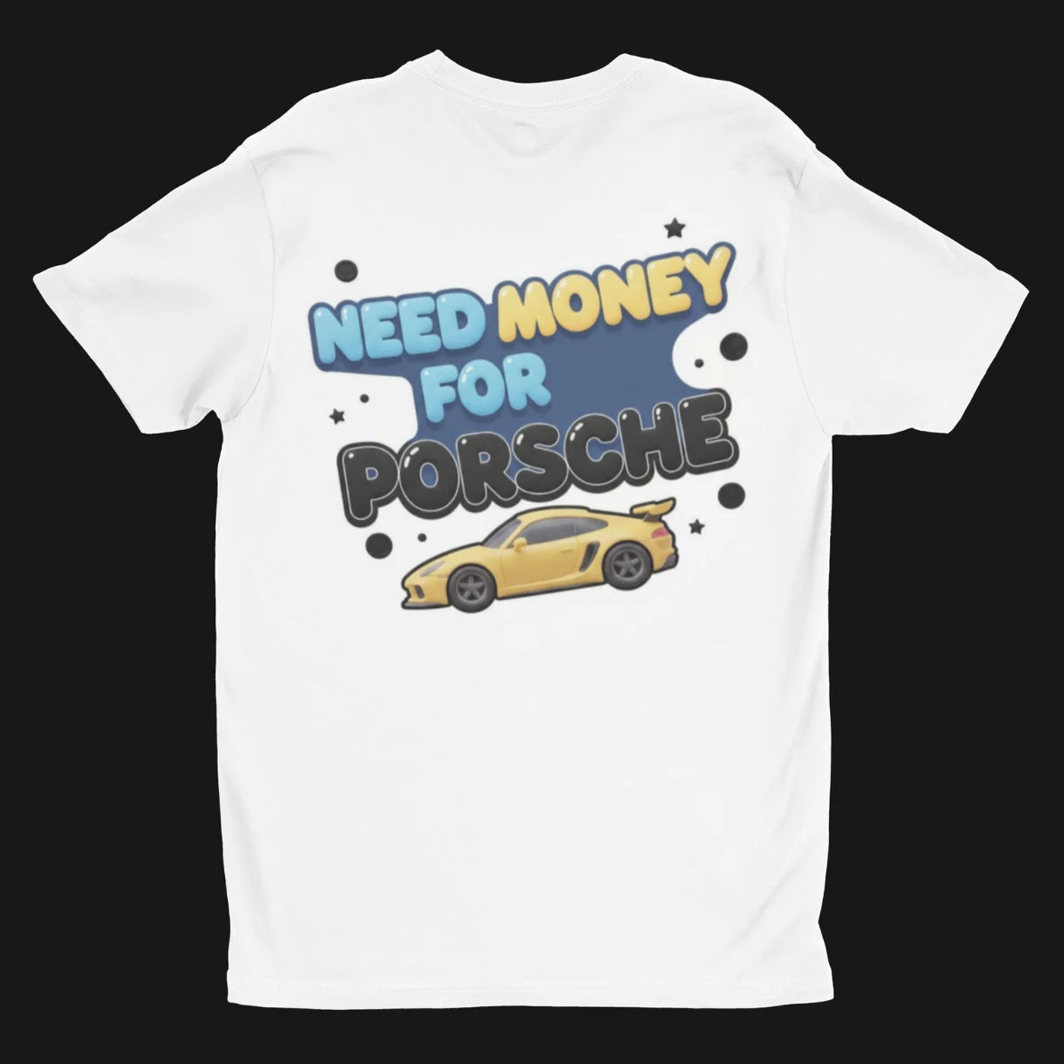 Need Money Porsche Classic Hustle Oversized Tee