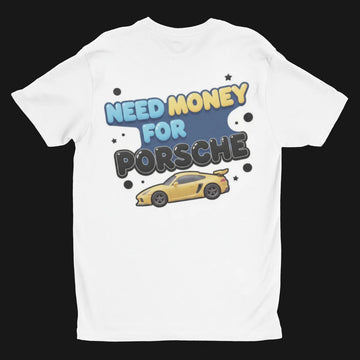 Need Money Porsche Classic Hustle Oversized Tee