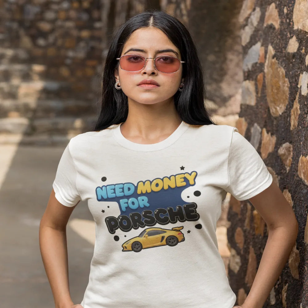 Porsche automotive Street Bradpitt graphic t-shirt