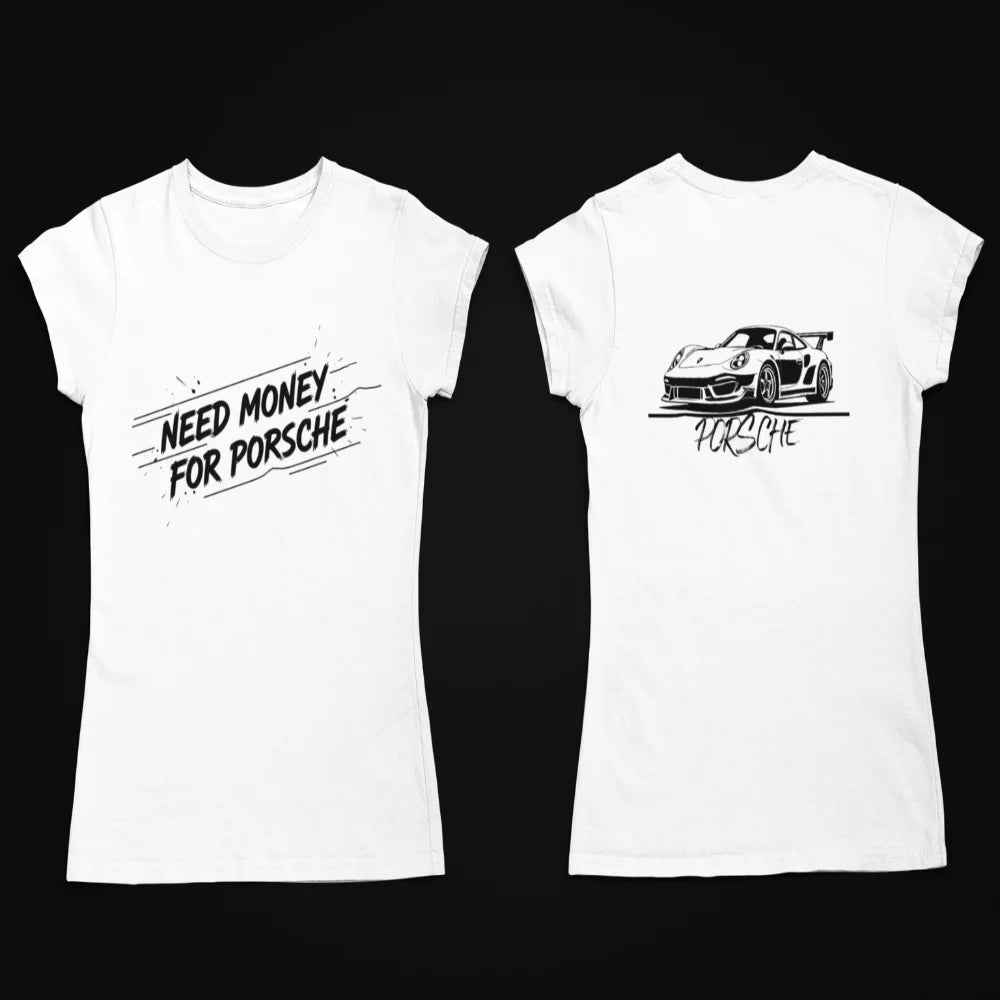 Trendy Porsche Classic Vintage Bradpitt casual t-shirt