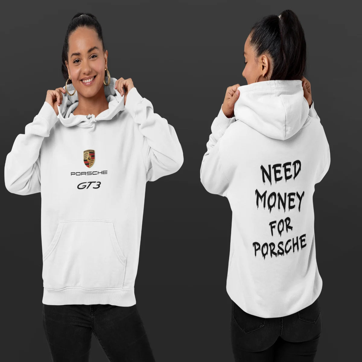 Classic Minimal Need Money For Porsche Hoodie – Casual Graphic Sweatshirt