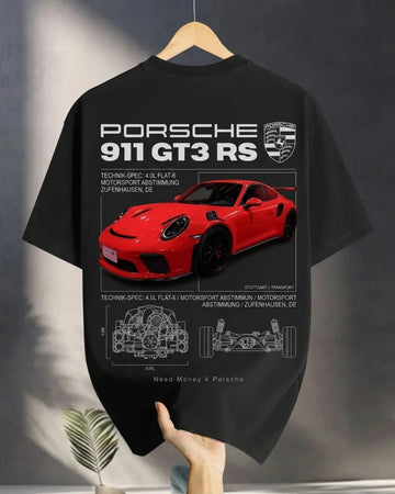 Black oversized streetwear tee by Need Money
