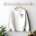 classic streetwear sweatshirt featuring Need Money minimal front logo design