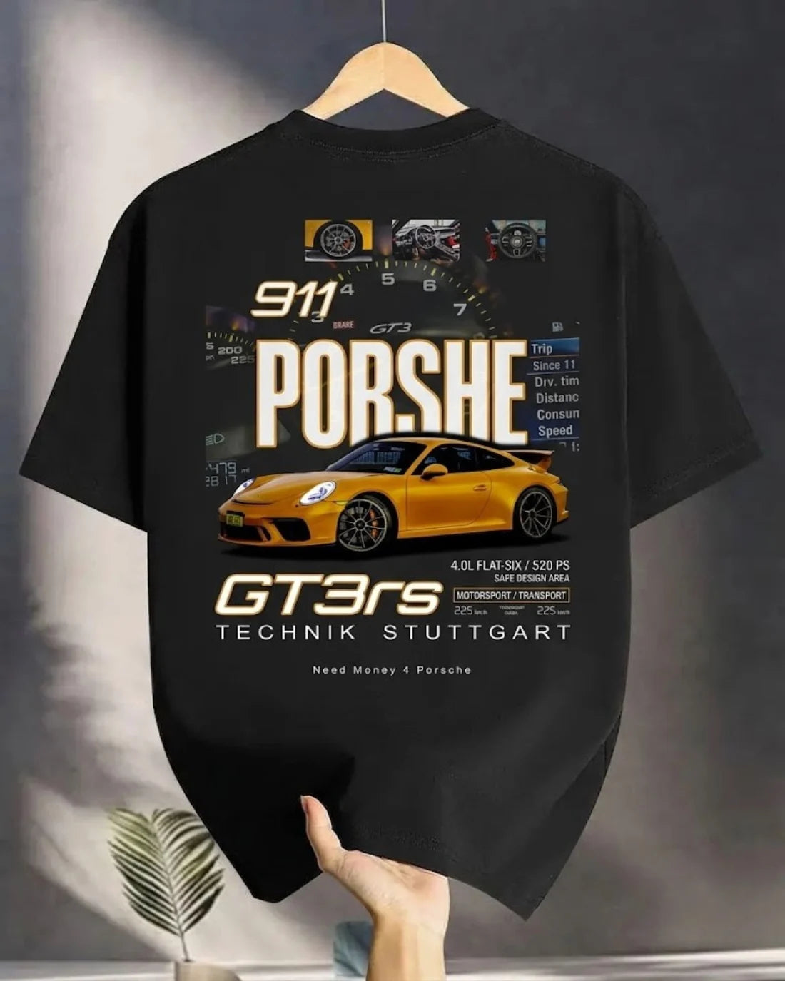 Need Money modern edge oversized t-shirt for men