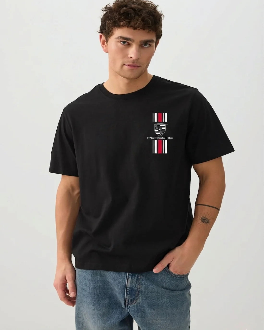Need Money blackout oversized black t-shirt for men