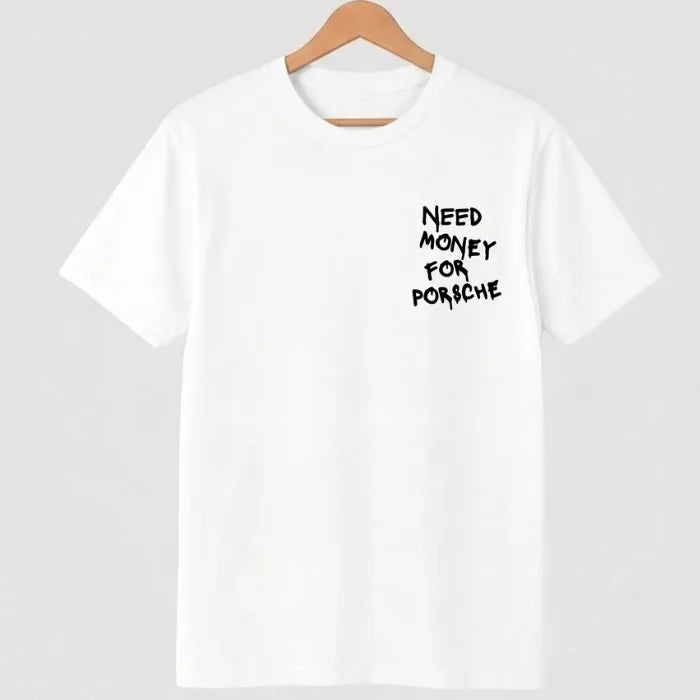 Trendy Need Money Icon Print Oversized T-Shirt Casual Urban Style