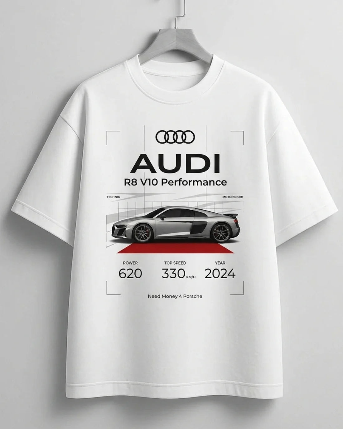 Premium white oversized signature t-shirt fashion