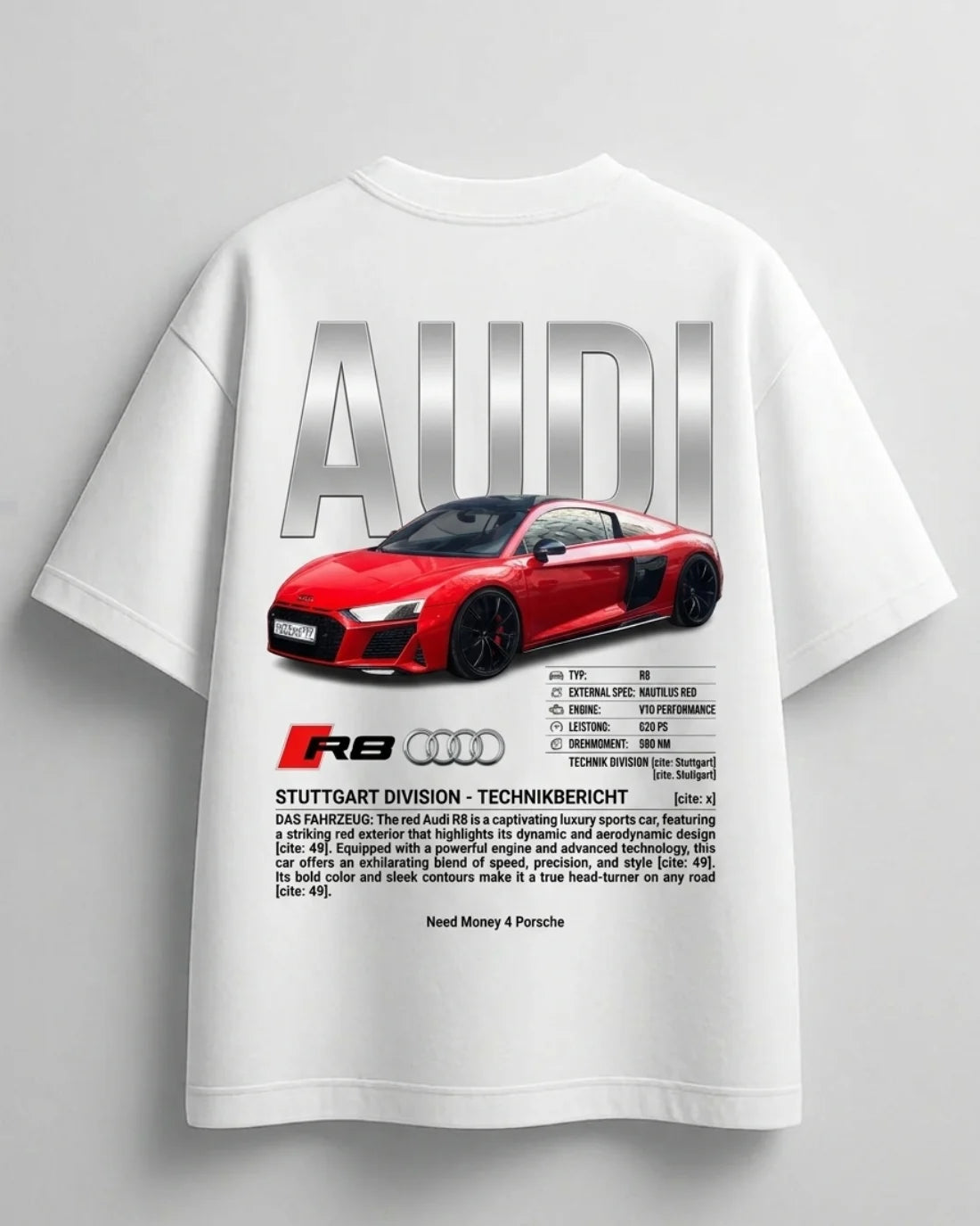 Need Money premium white oversized t-shirt for men