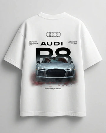 White premium oversized streetwear tee by Need Money