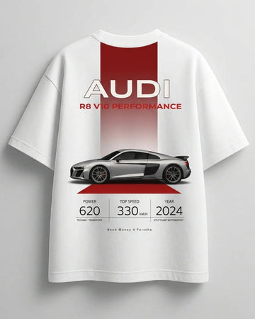 Need Money signature white fit oversized t-shirt for men