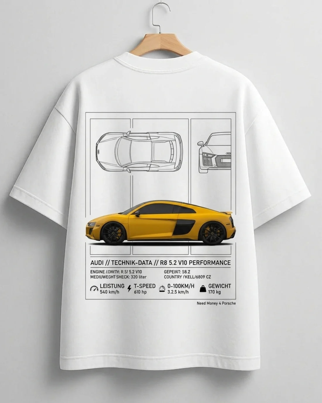 Need Money street icon white oversized t-shirt for men