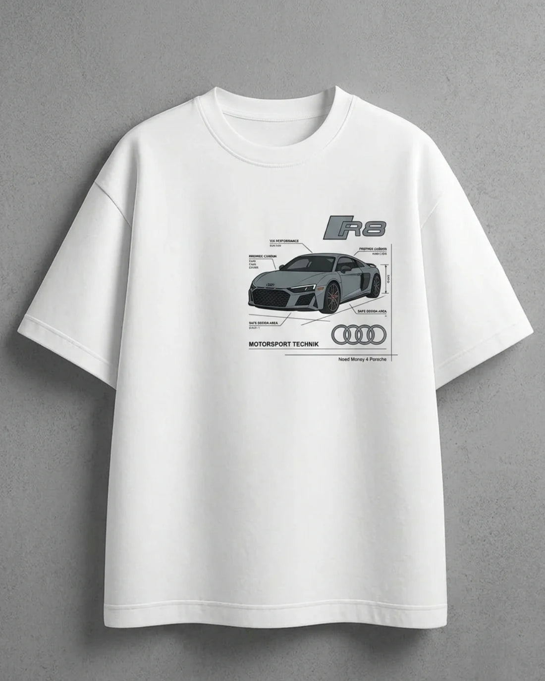 Need Money streetwear white edition oversized t-shirt for men