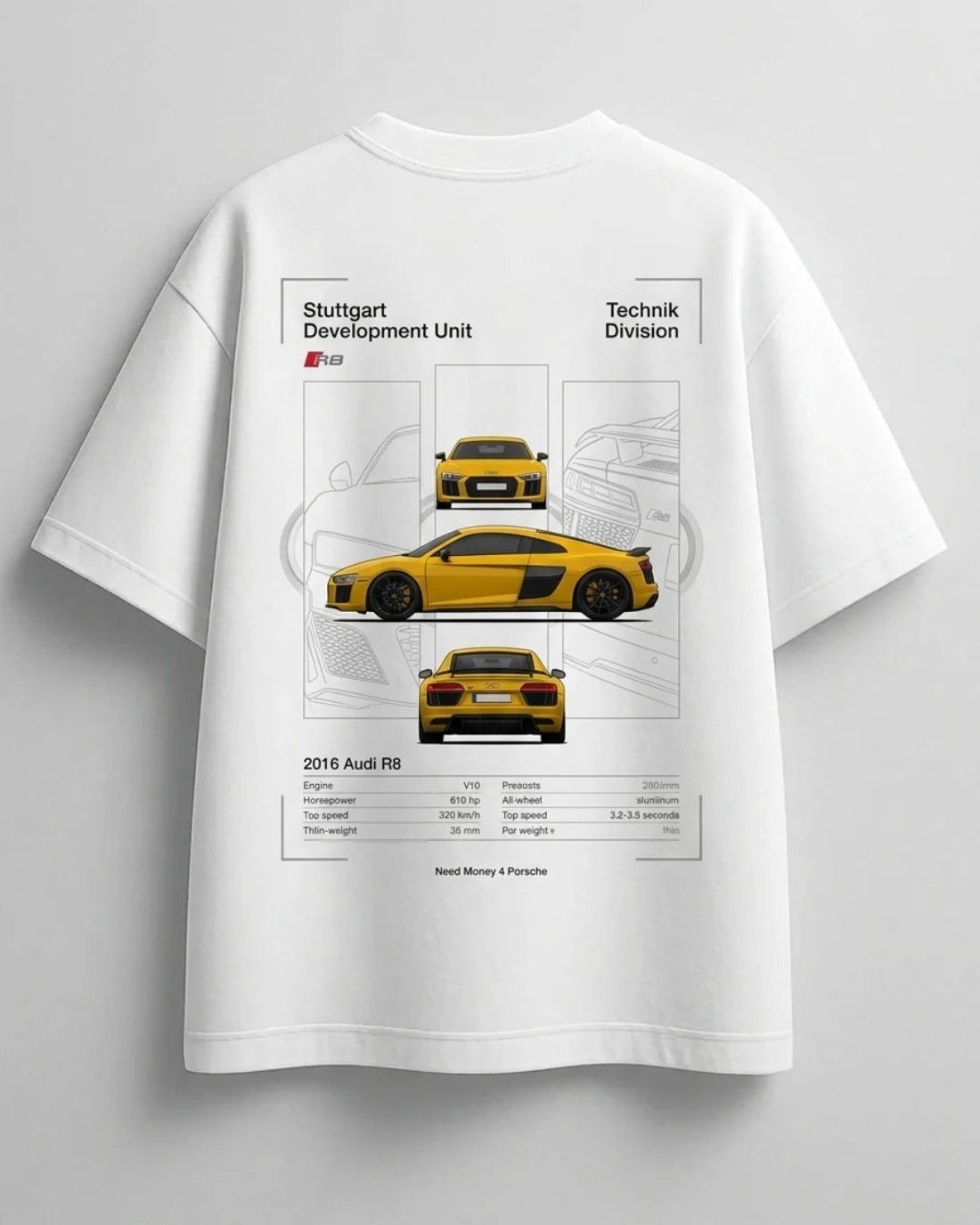 Men’s relaxed fit premium white oversized t-shirt