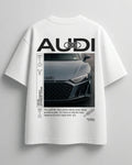 White oversized streetwear tee by Need Money