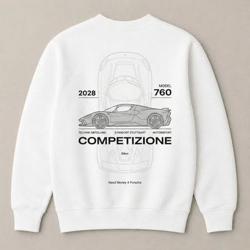 Funny automotive graphic sweatshirt with Benz theme