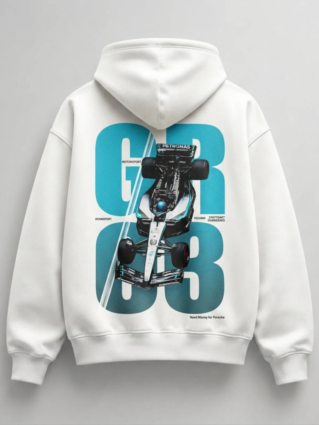 Need Money for Benz Mercedes aesthetic fleece hoodie black color cozy modern streetwear look