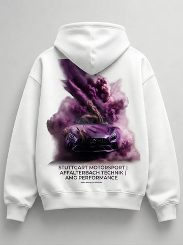 Need Money for Benz Mercedes aesthetic fleece hoodie front view soft premium streetwear style