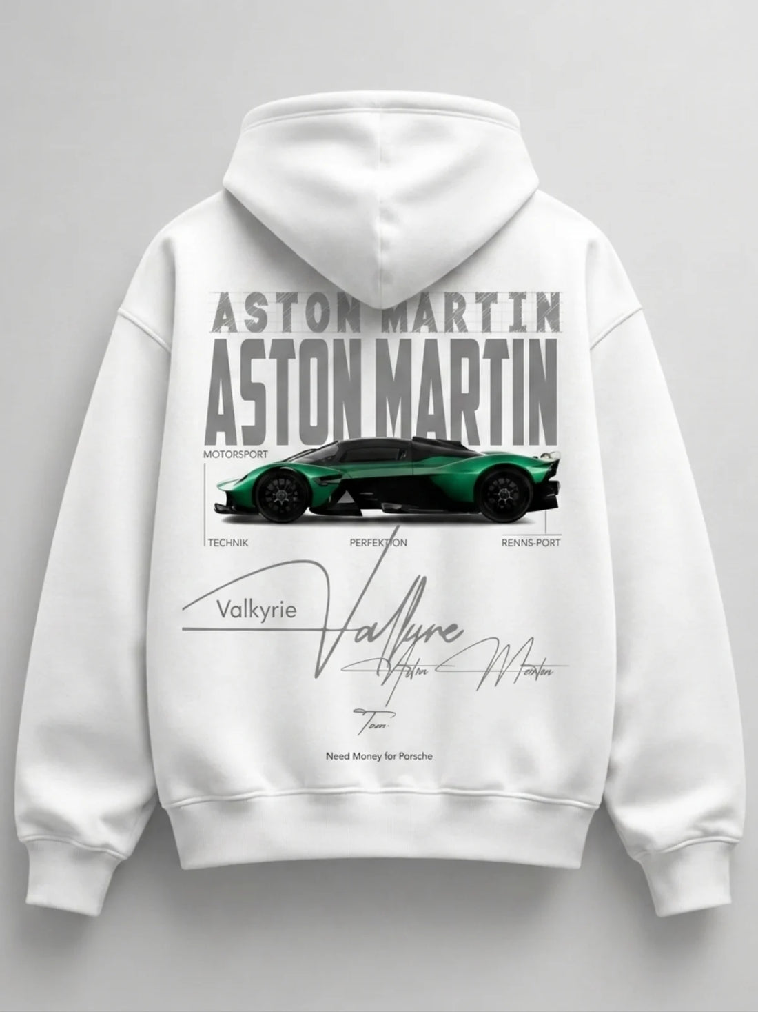 Need Money for Benz Mercedes graphic logo hoodie black color modern casual streetwear look