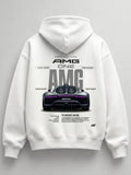Need Money for Benz Mercedes graphic logo hoodie close up logo detail premium print