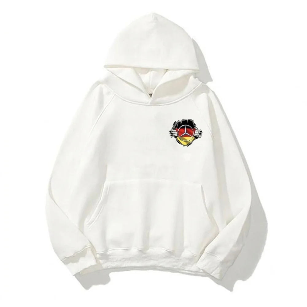 Need Money for Benz Mercedes minimal text hoodie back view simple typography graphic design
