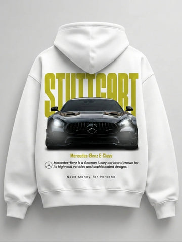 Need Money for Benz Mercedes minimal text hoodie side angle trendy streetwear apparel fit