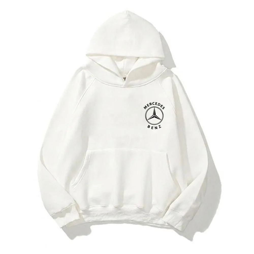 Need Money for Benz Mercedes minimal text hoodie white color clean contemporary style