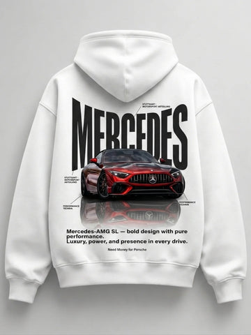 Need Money for Benz Mercedes oversized street hoodie black color modern casual streetwear look