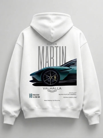 Need Money for Benz Mercedes oversized street hoodie front view premium urban streetwear style