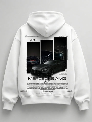 Need Money for Benz Mercedes urban streetwear hoodie back print bold urban graphic design