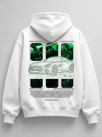 Need Money for Benz Mercedes urban streetwear hoodie black color premium streetwear look