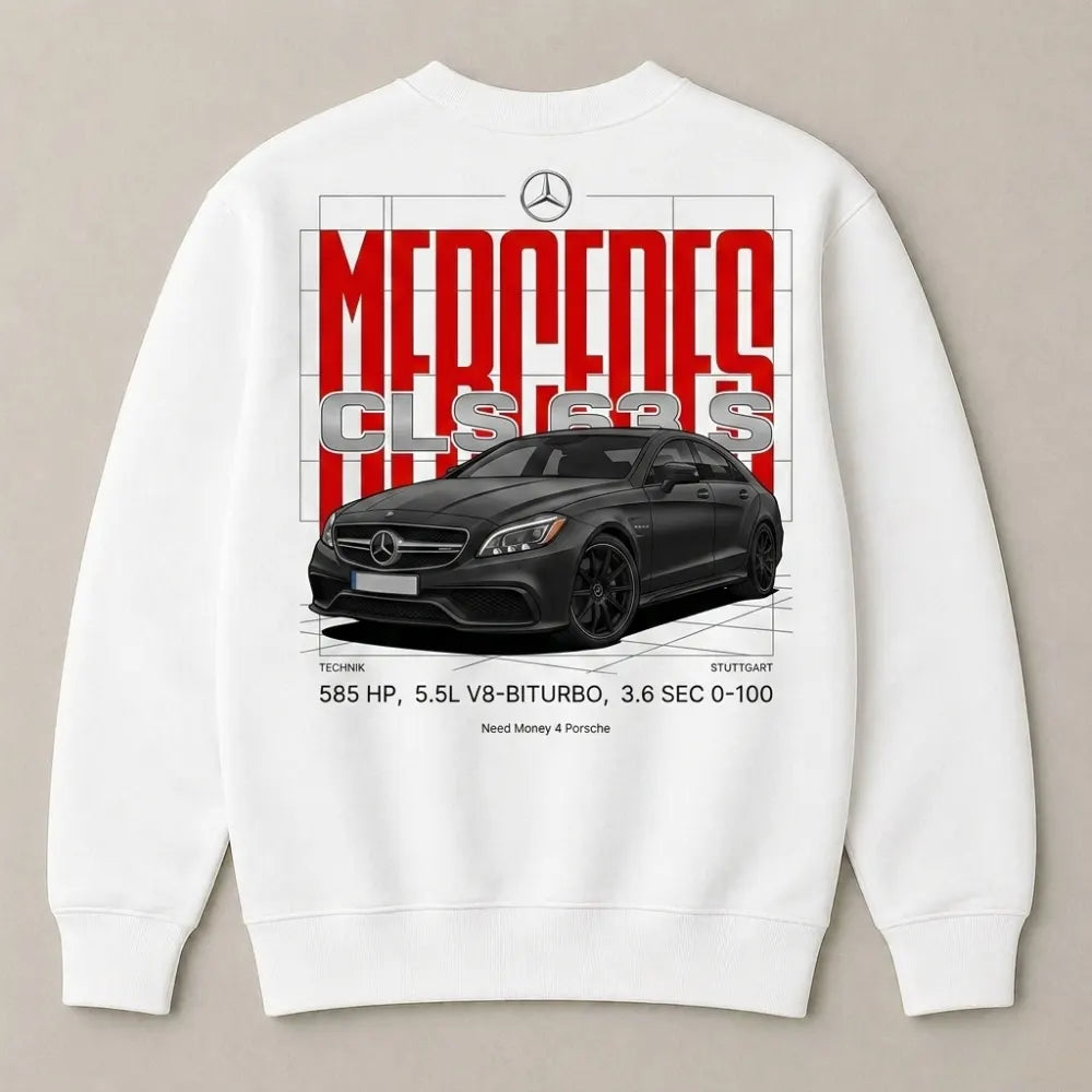 Need Money for Benz trendy white graphic sweatshirt