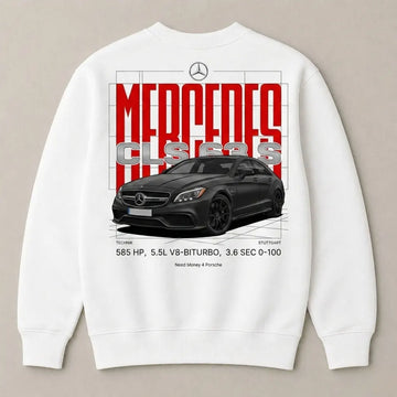 Need Money for Benz trendy white graphic sweatshirt