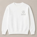 Premium white oversized crewneck sweatshirt for men