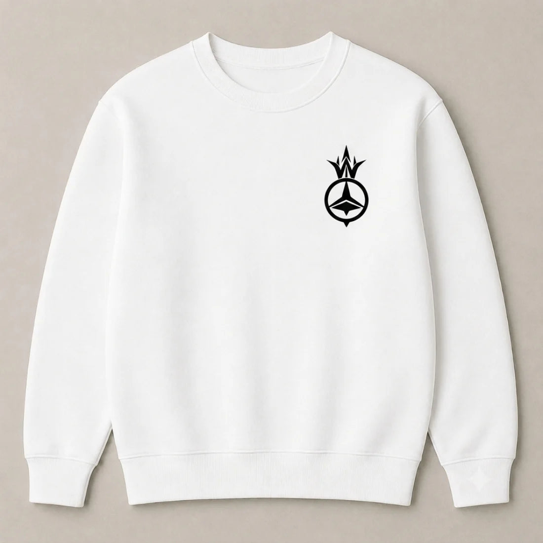 Need Money for Benz trendy white graphic sweatshirt