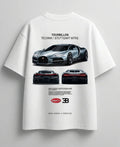 White oversized Bugatti goal setter fashion tee