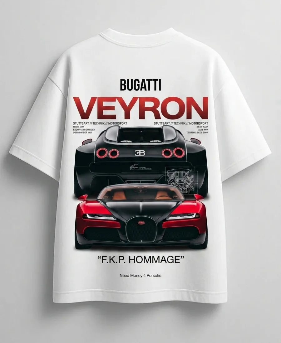 Need Money for Bugatti dream car white oversized shirt