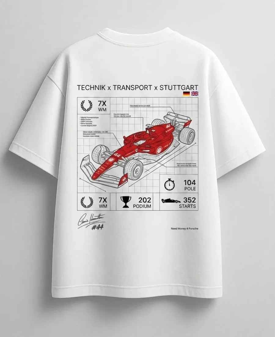 Trendy Bugatti luxury car lover white graphic T-shirt